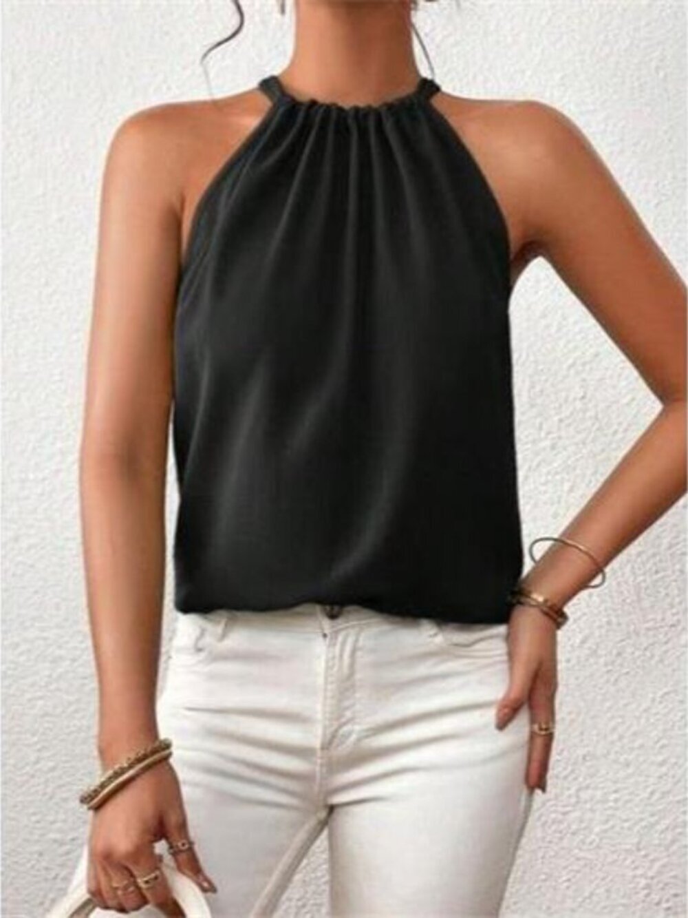 Solid Color Ruched Cami - Picture 5 of 14